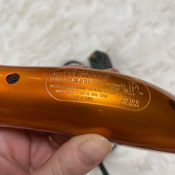 InfinitiPRO by Conair Quick Styling Salon Hair Dryer Blow Dryer Orange - Picture 8 of 8